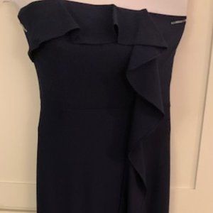 Lulus XS Formal Navy Strapless Long Dress